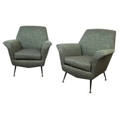 Reupholstered Mid-Century Italian Lounge Chairs by La Permanente Mobli