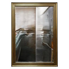 Miroir en bois de rose incrusté de laiton de la période Régence française, vers 1820