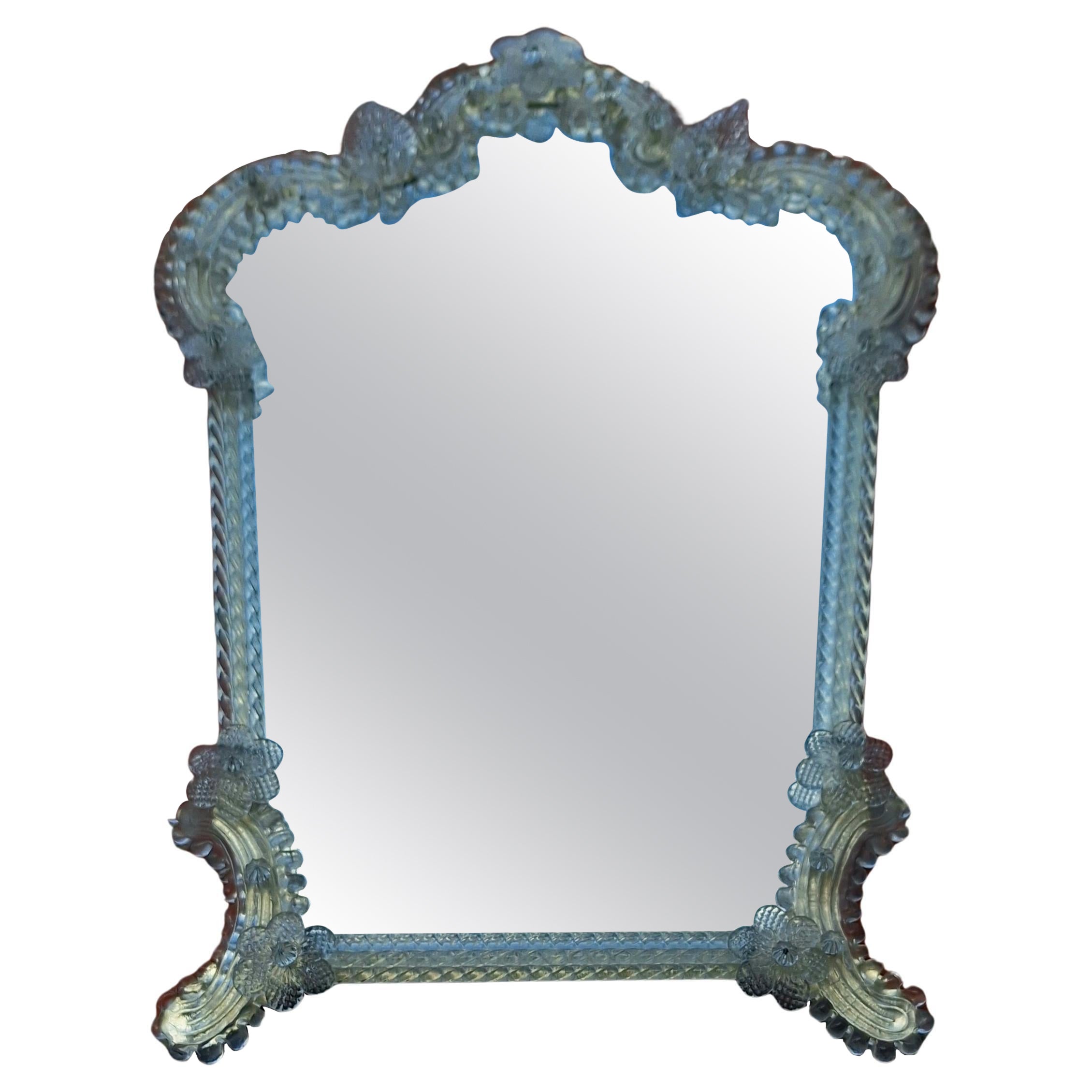 Italienischer Art Deco Murano Wandspiegel