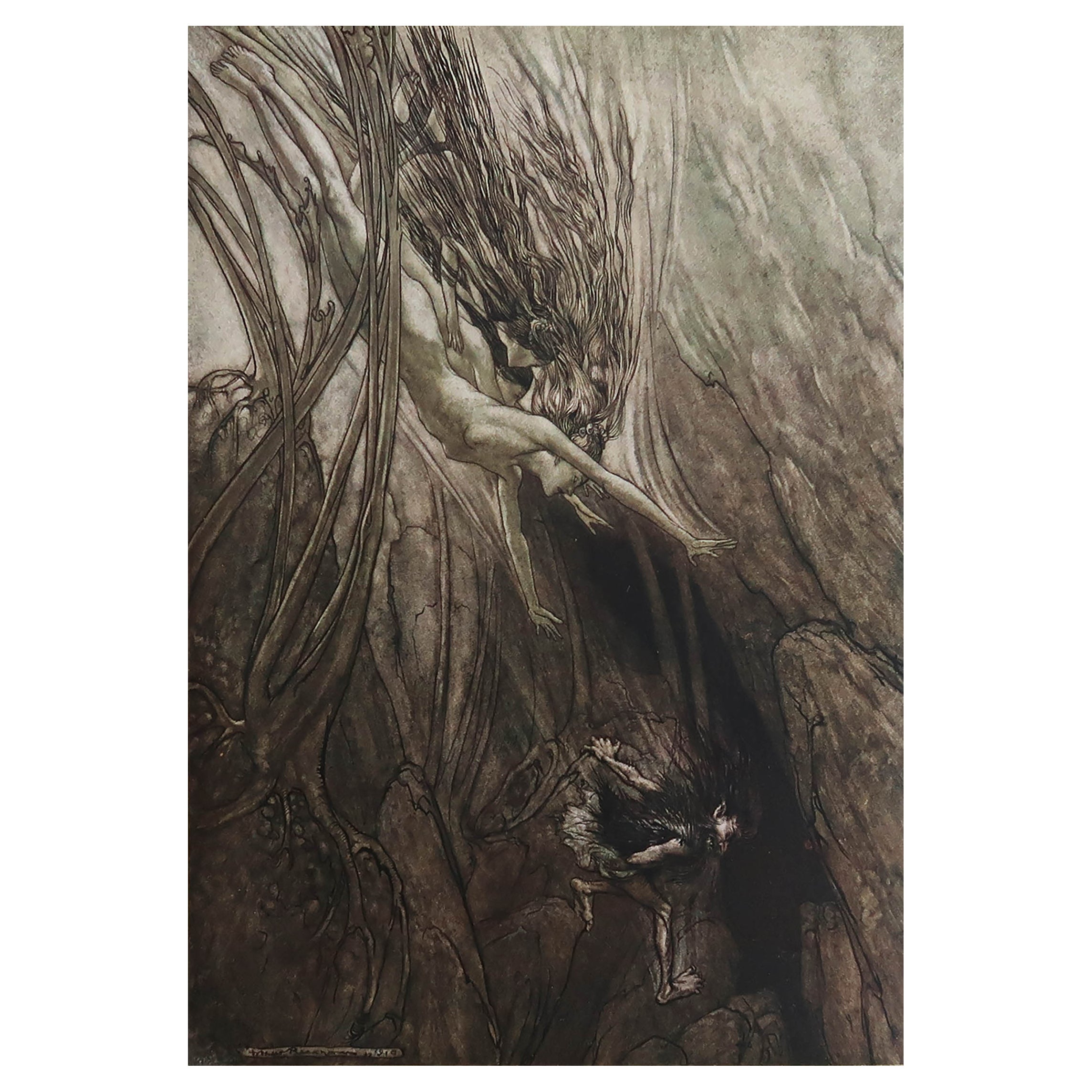 Stampa originale d'epoca di Arthur Rackham, 1910. in vendita
