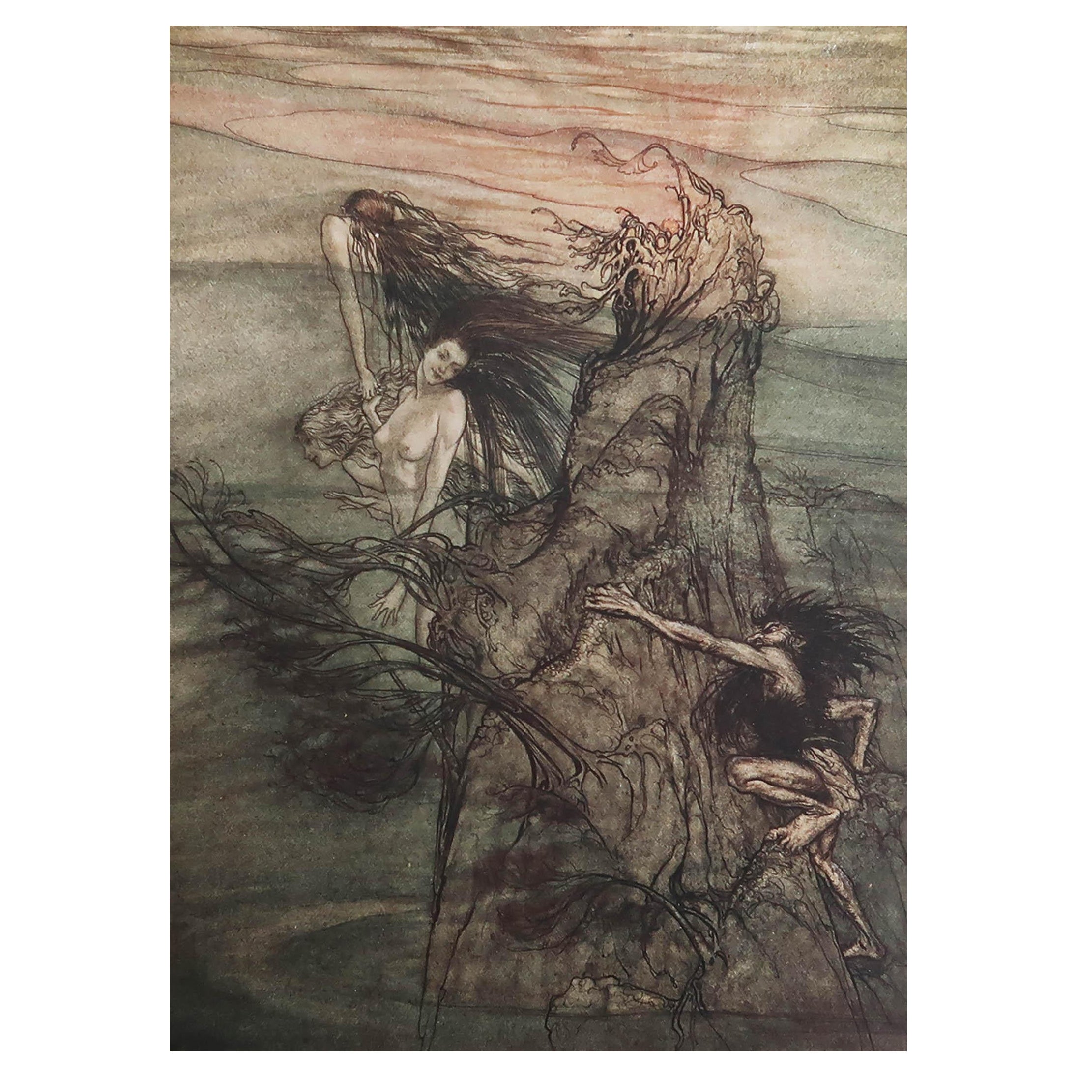 Original Vintage Print by Arthur Rackham, 1910.