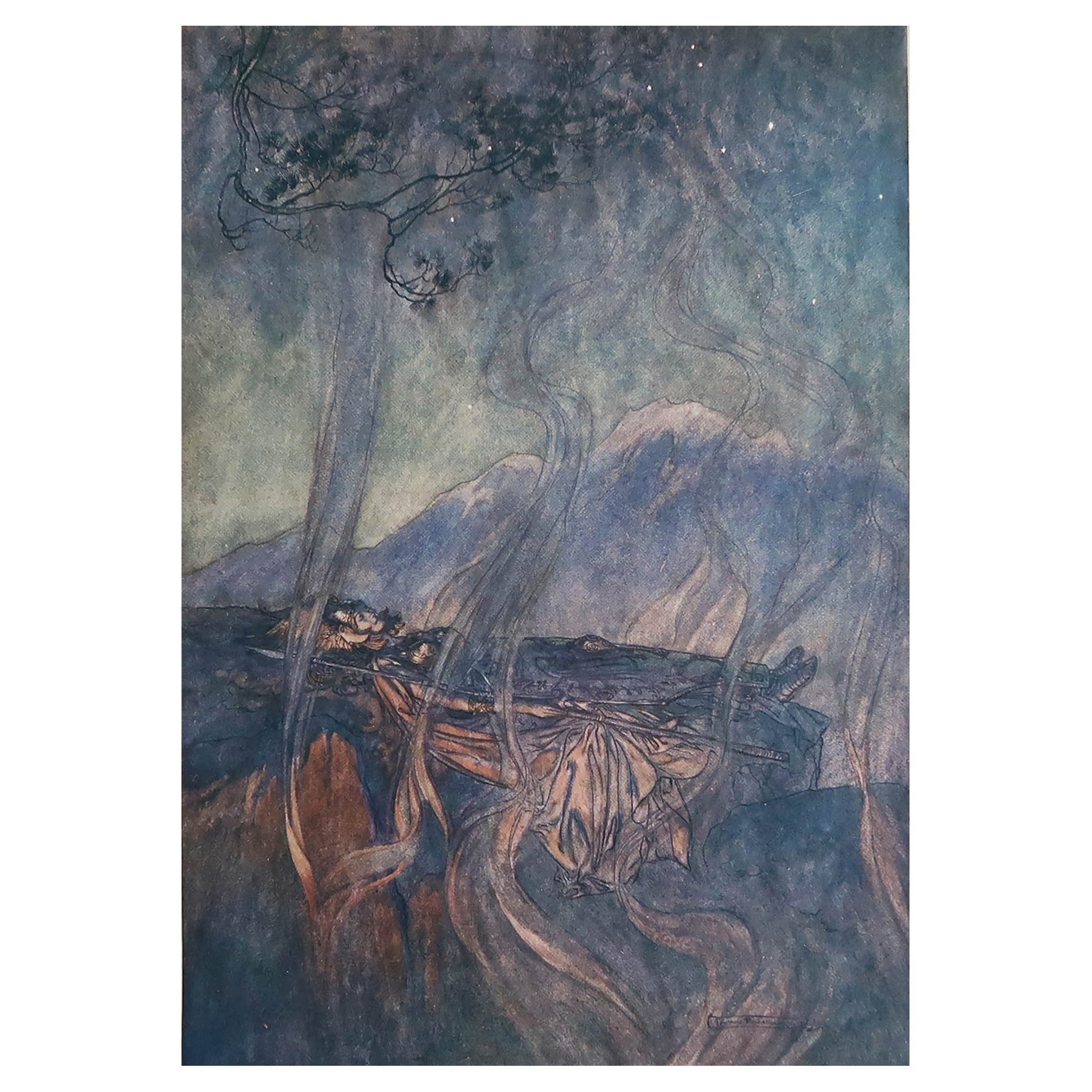 Original Vintage Print by Arthur Rackham, 1910.