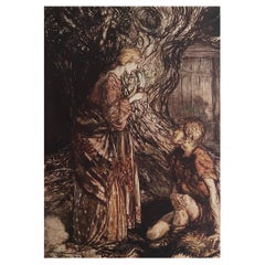 Stampa originale d'epoca di Arthur Rackham, 1910.