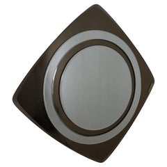 Espejo geométrico de cristal moderno de mediados de siglo de Artistica Cristallo, Italia, años 70