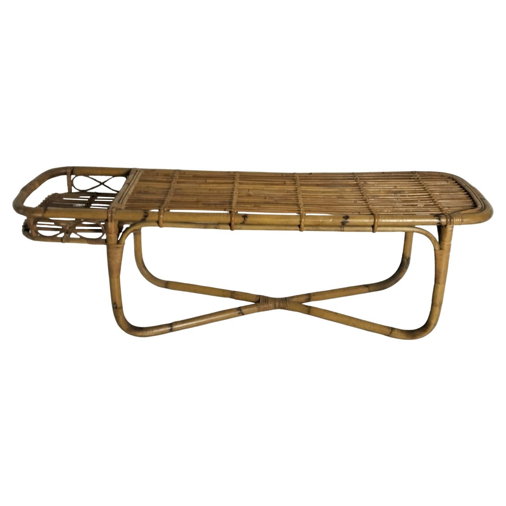 Bamboo low bar table 60s