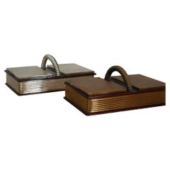 Etui porte-cigarettes italien en argent doré, années 1950