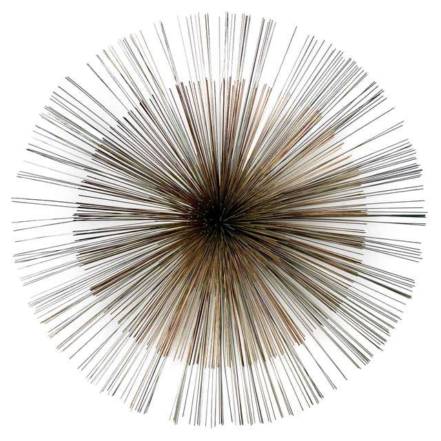 1979 C. Jeré metal urchin or pom pom large sculpture For Sale at 1stDibs