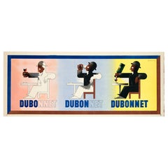 Cassandre, Original Art déco-Poster, Dubo Dubon Dubonnet, Quinine Liquor, 1932