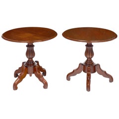 French Antique Faux Pair of Louis Philippe Side Tables