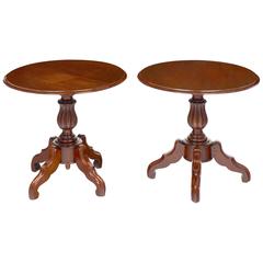 French Antique Faux Pair of Louis Philippe Side Tables 9