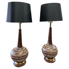 A pair of 1960s Bitossi Style Table Lamps