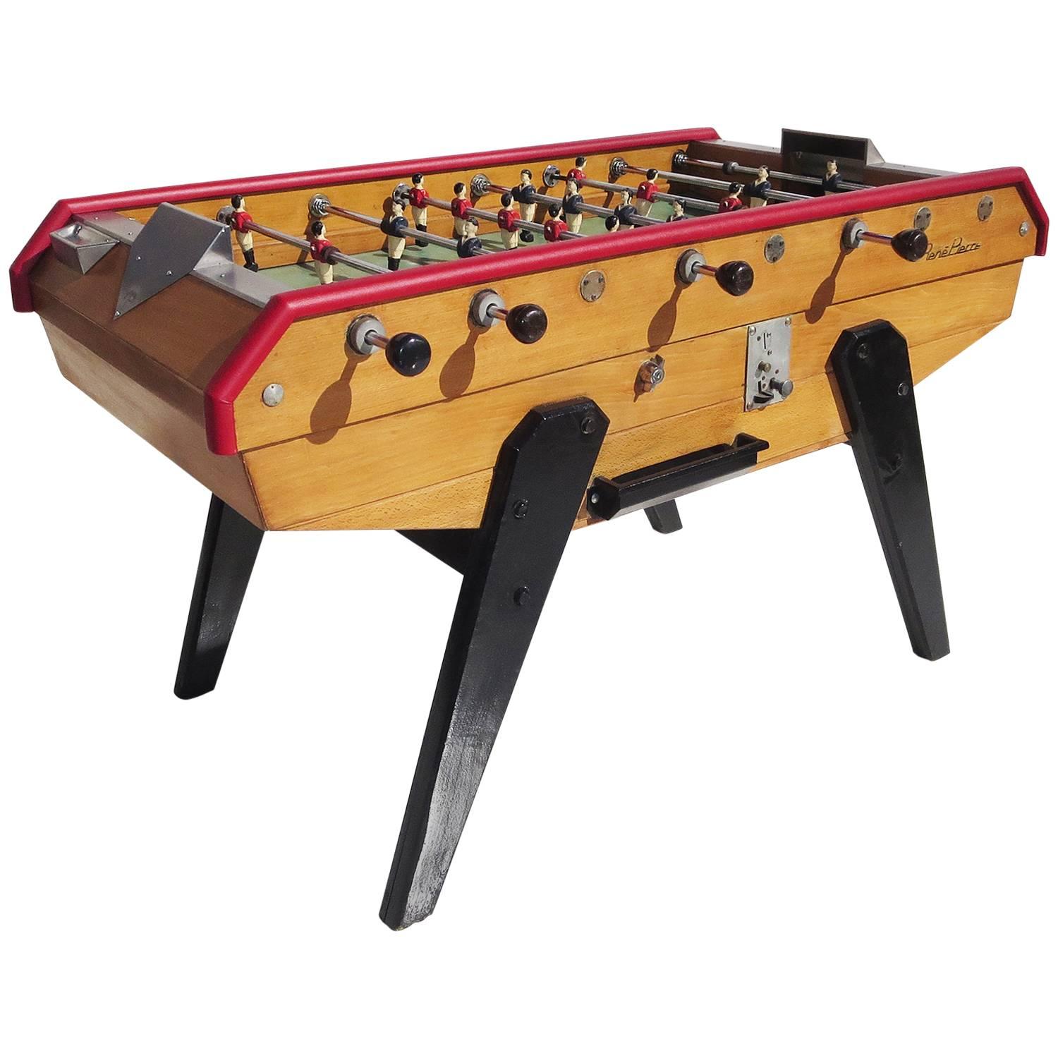 French Mid-Century Foosball Table by Rene Pierre