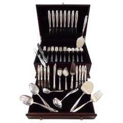 Retro Silver Sculpture By Reed & Barton Sterling Silver Flatware Service 8 Set 53 Pcs