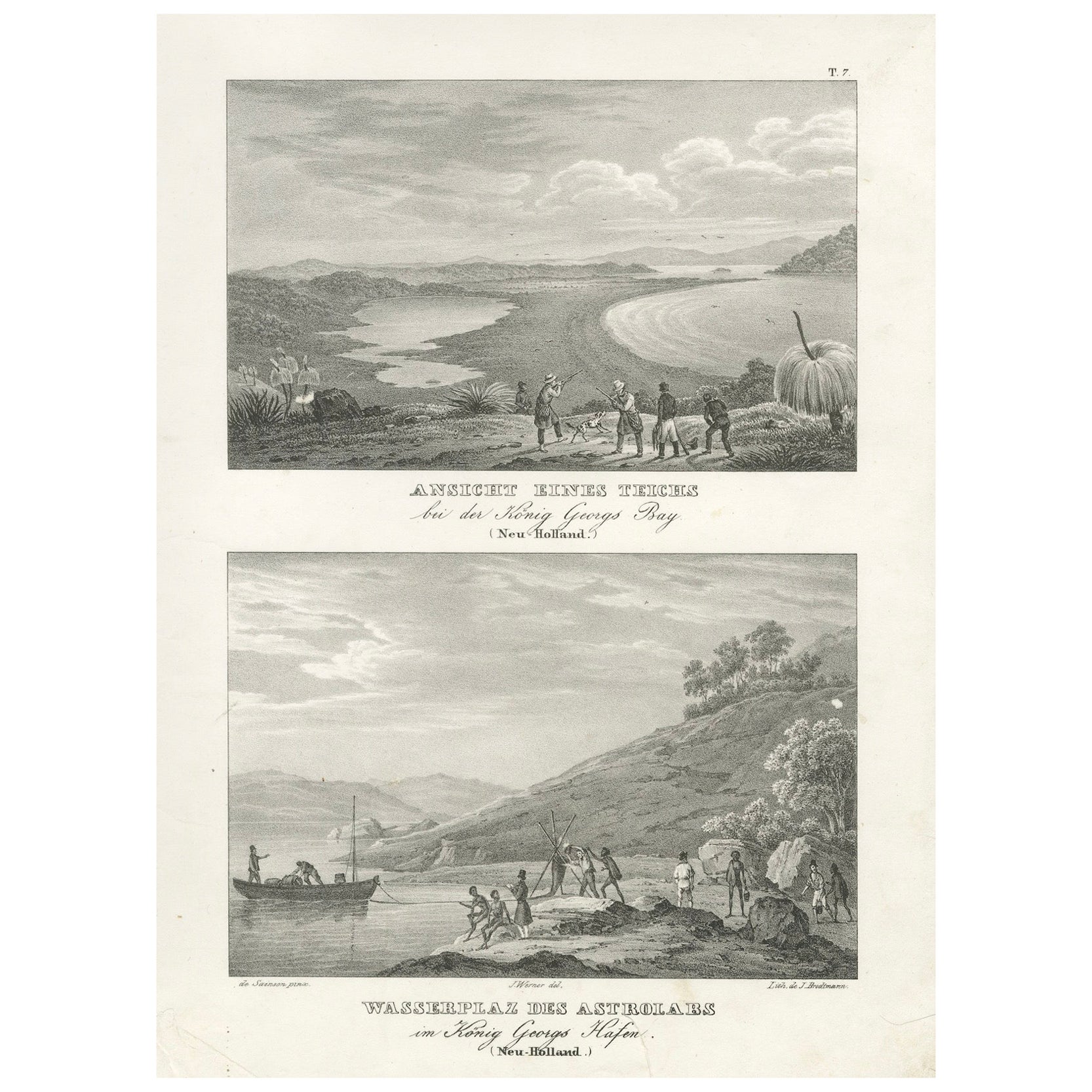 Escenas evocadoras del Puerto del Rey Jorge (actual Albany, Australia), 1836