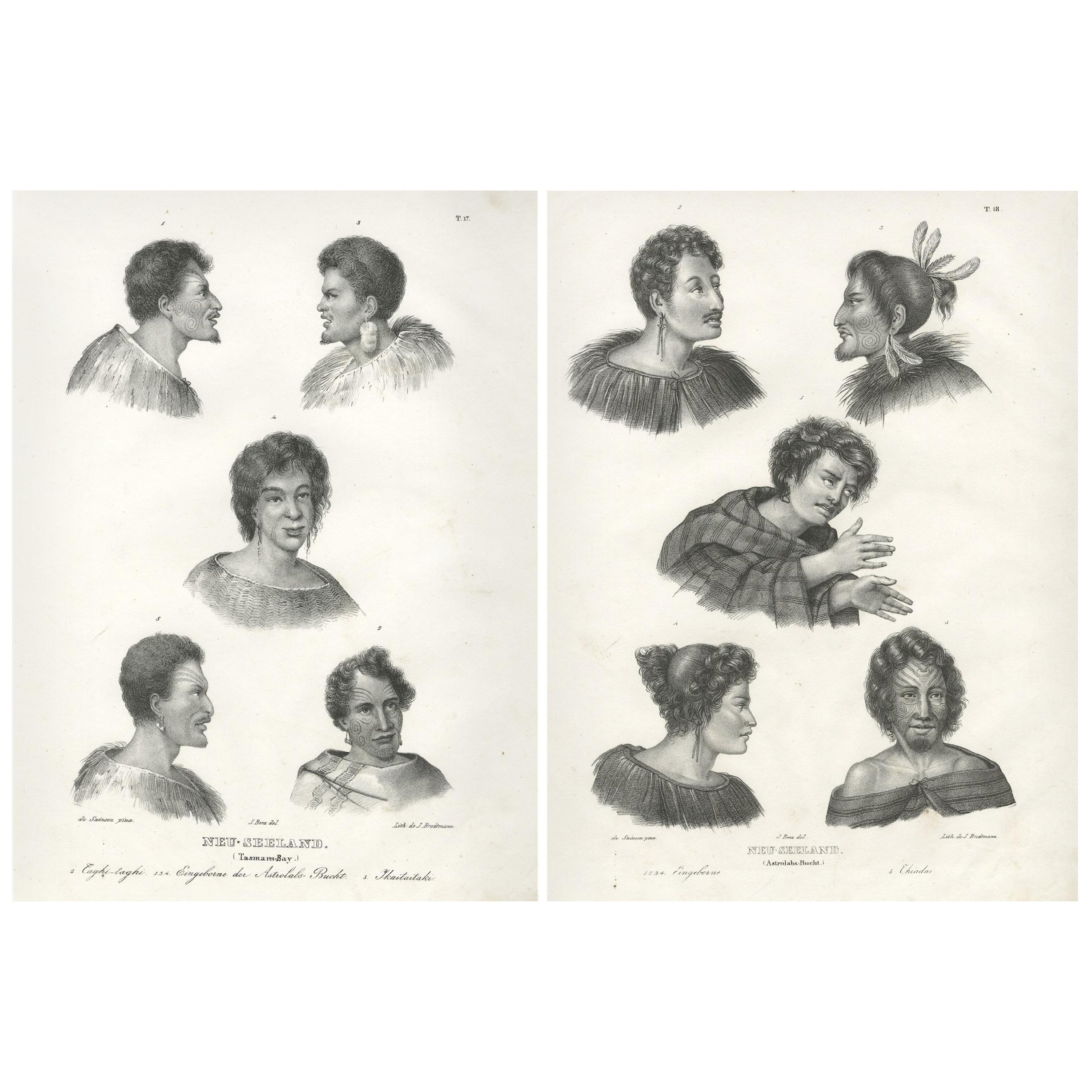Retratos Maoríes: Explorando la Riqueza Cultural del Pueblo de Nueva Zelanda, c.1836 en venta