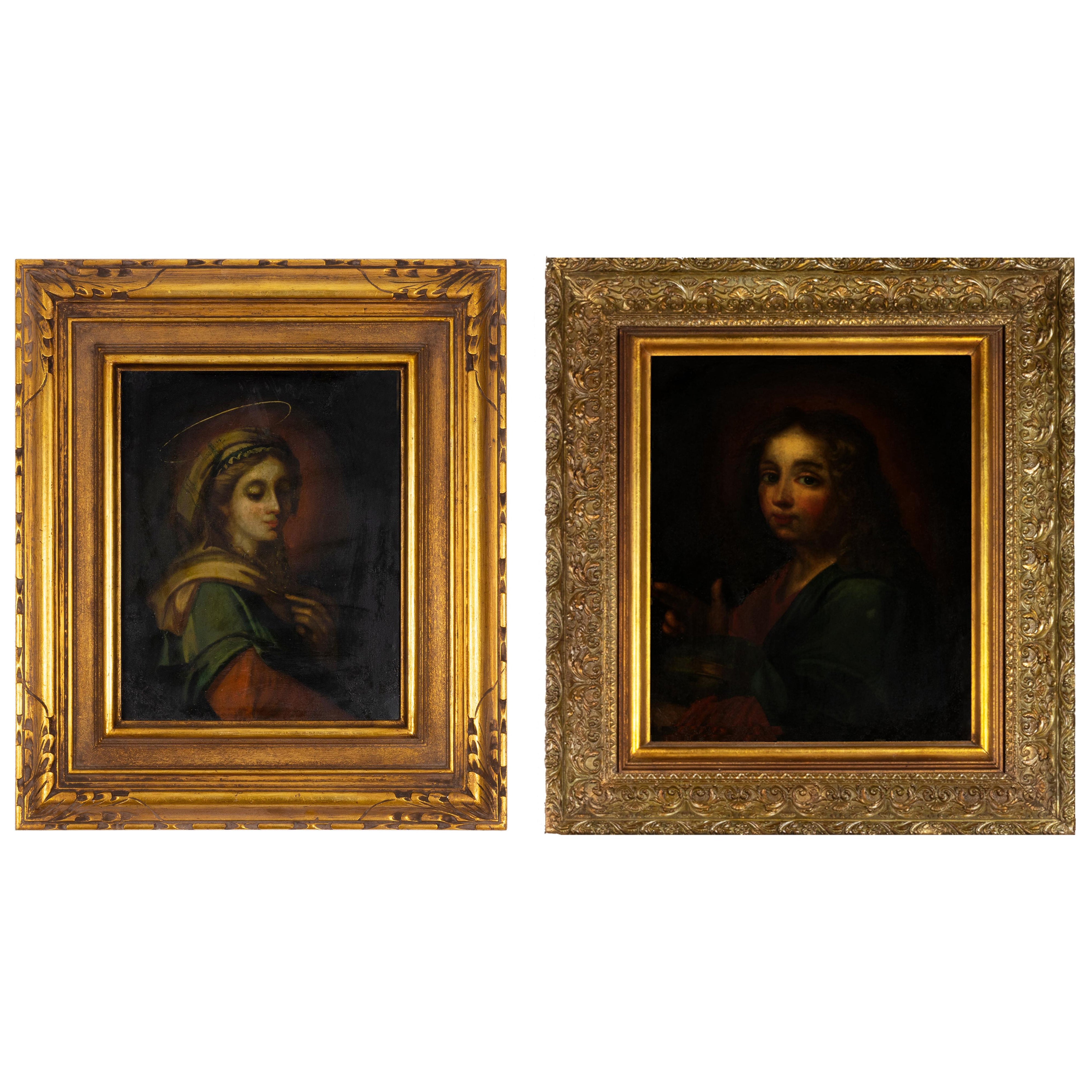 Conjunto De Pinturas Barrocas, (Siglo XVII) - Arte Religioso