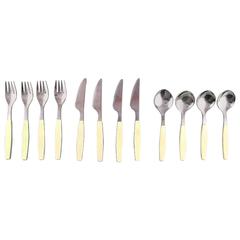 Complete Service for Four-Piece, Strata Cutlery of Stainless Steel