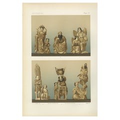 Japanese Figurines Illustrating Mythological, Ceremonial, Everyday Scenes, 1884