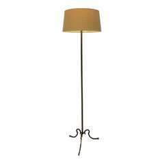 Brass Turned Vintage Floor Lamp Classical Style, French, circa 1960