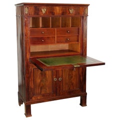 Mahogany and Gilt Ormolu Secretaire Abattant Strongly Attributed to S. Jamar Mahogany and Gilt Ormolu Secretaire Abattant Strongly Attributed to S. Jamar
