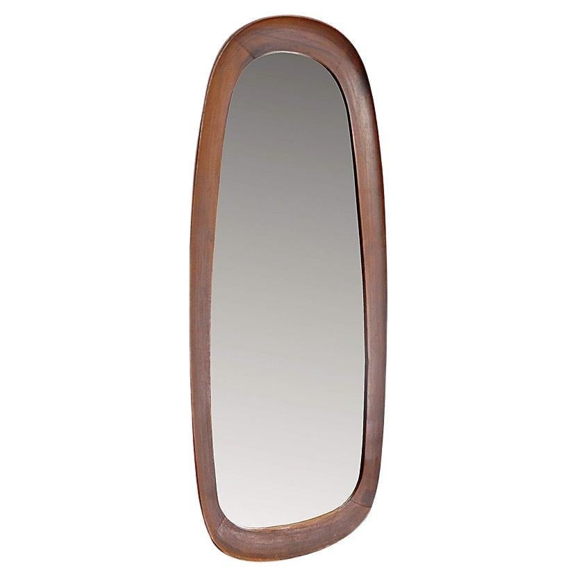 1960s Danish teak mirror H:73cm