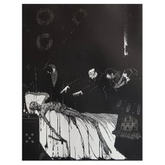 Impresión original vintage de Harry Clark de "Misterio e imaginación" de Poe, 1935