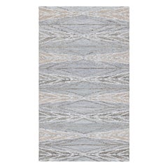 Rug & Kilim’s Scandinavian Style Outdoor Rug with Blue & Gray Geometric Pattern