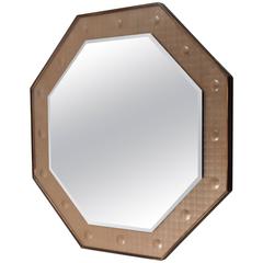 Octagonal Mirror, Italy, circa 1950 7
