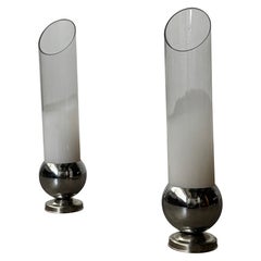 Paire de lampes de table en verre tubulaire Carlo Nason, 1970, Italie