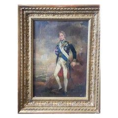 Oil on Wood Depicting Amiral Horatio Nelson in Military Costume England 19th