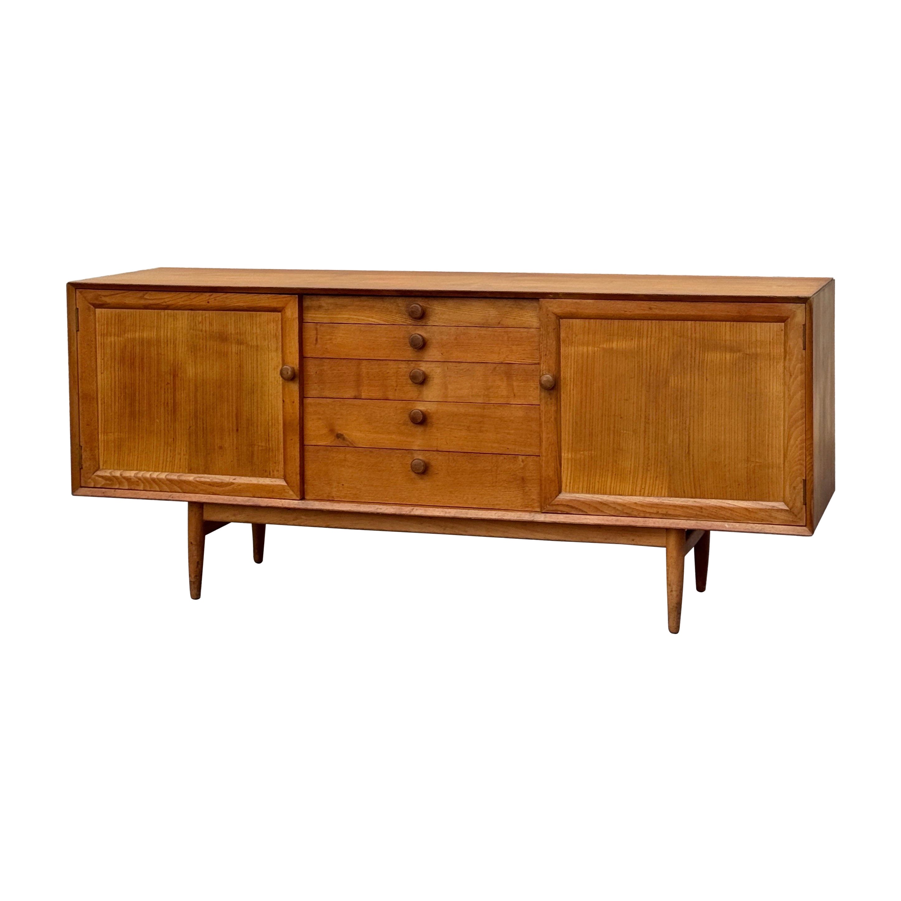 1950er Scandart Goldene Ulme Anrichte im Angebot