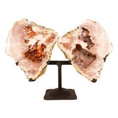 Geoda Mariposa Amatista Rosa (Alas de Ángel) con Druzy Brillante, Totalmente Natural