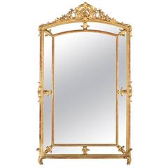 Large and Impressive 19th Century French Giltwood Parclose Mirror