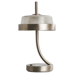Lampada da tavolo di design italiano, metallo, vetro, anni '60