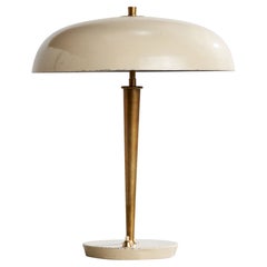 Italian Designer, Table Lamp, Brass, Metal, Italy, 1950s