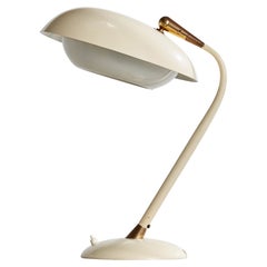 Italian Designer, Table Lamp, Brass, Metal, Italy, 1960s