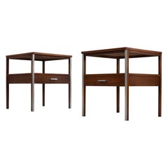 Pair of Paul McCobb for Calvin "Linear Group" Nightstands or End Tables Walnut
