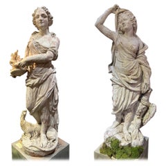 Estatuas francesas de terracota para jardín del siglo XIX de Gossin Frères