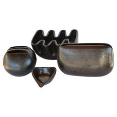 Quatre pièces en céramique de Ben Seibel, Raymor Modern Artware de Roseville