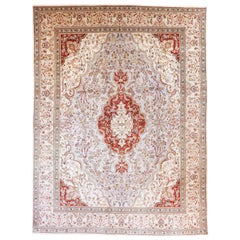 Tappeti persiani Tabriz Circa 1940 - Lana Avorio Rosso 70610