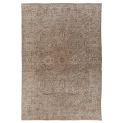 Afghanistan Tapis Oushak Circa 1990 - Laine Brown Ivoire Taupe 70698