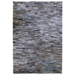 Afghanistan Kilim Area Rugs CIRCA 1990 - Wolle Blau Braun Elfenbein 70700