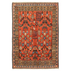 Persian Hamadan Small Rug - Wool Blue Red Yellow 71174