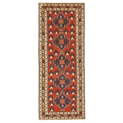 Tapis de course persan Bakhtiari Circa 1910 - Laine Bleu Ivoire Rouge 71267
