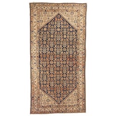 Tapis persans Malayer - Laine ivoire bleu marine bleu rose 71239
