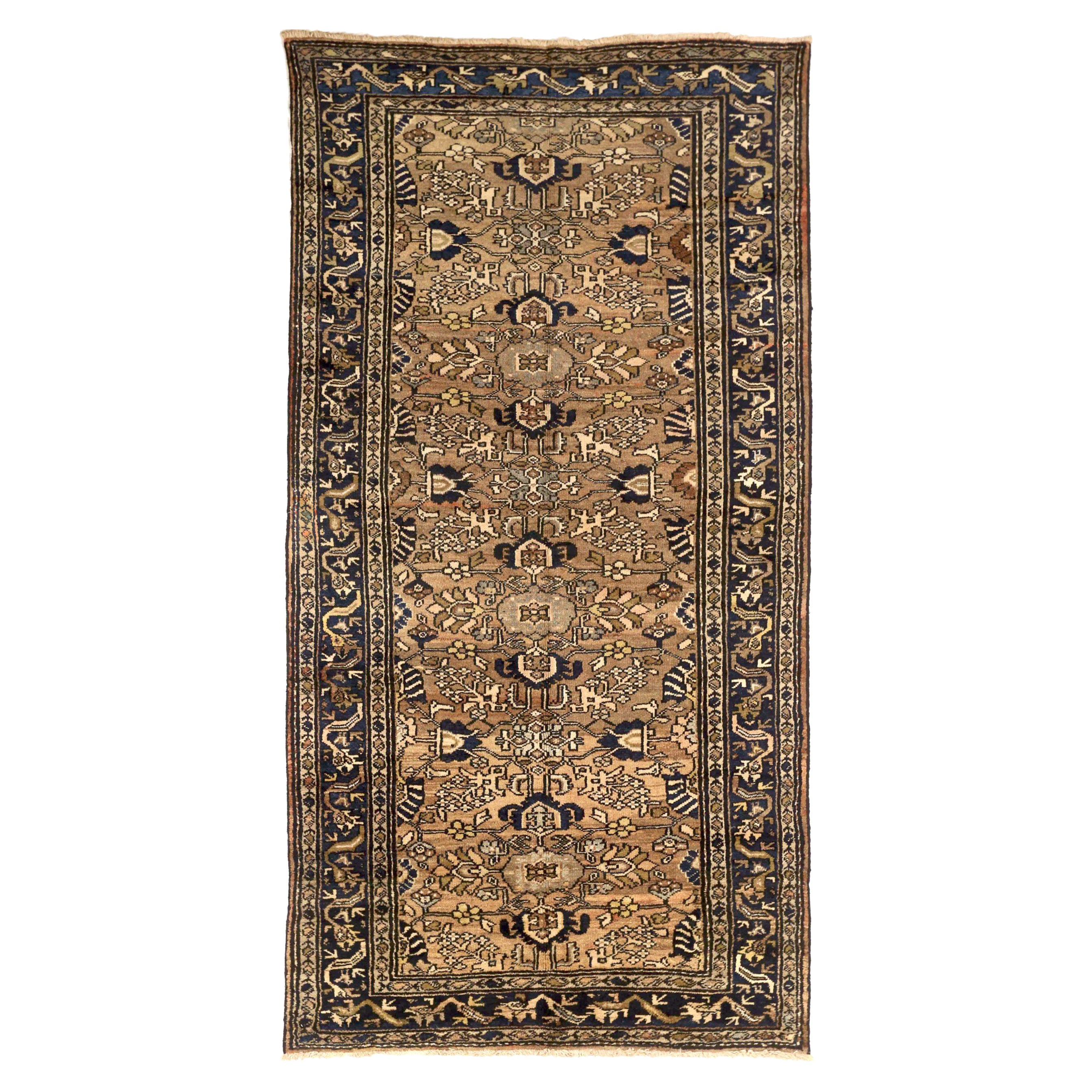 Persische Hamadan Teppiche CIRCA 1910 - Wolle Braun Elfenbein Taupe 71290