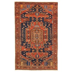 Alfombra Persa Malayer Pequeña - Lana Azul Rojo Amarillo 71241