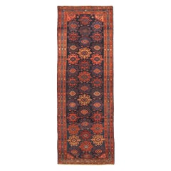 Persian Malayer Runner Rug - Wool Black Blue Red Yellow 71309