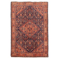 Persian Sultanabad Small Rug - Wool Ivory Navy Blue Red 71321