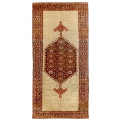 Tappeto persiano Malayer piccolo - Lana Marrone Avorio Rosso 71456